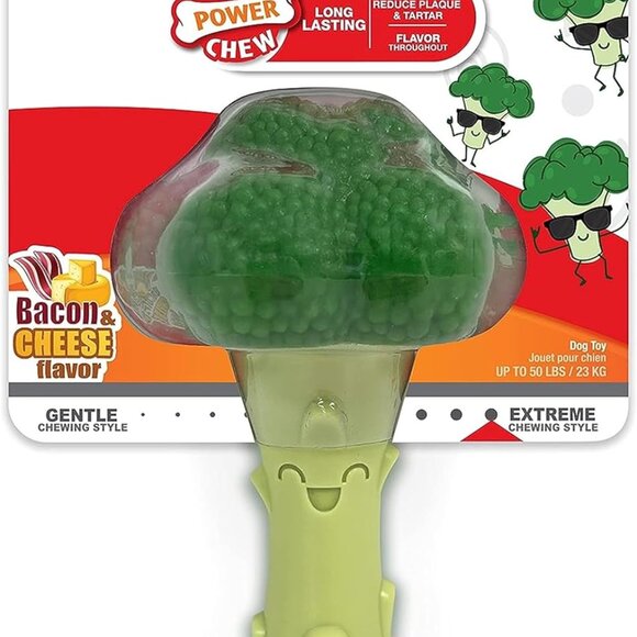 Broccoli Power Chew Toy for Dogs, Dog Toys for Aggressive Chewers, Bacon & Chees - Picture 14 of 14